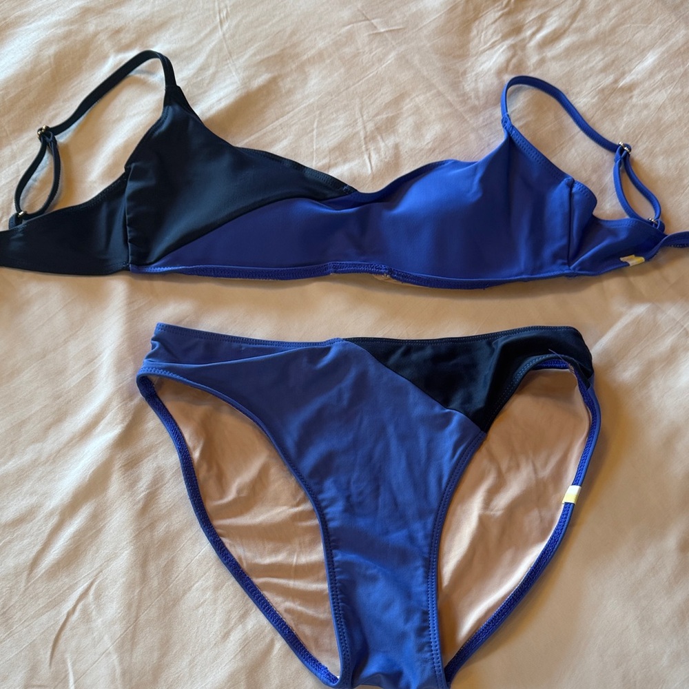 Summersalt Blue and Black Bikini Set